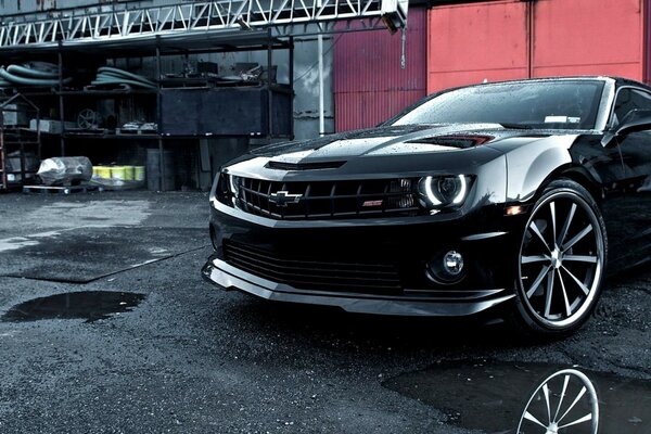 Voiture noir camaro ss