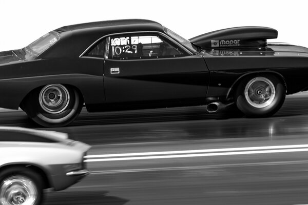 Muscle car drag racing Rennen doge