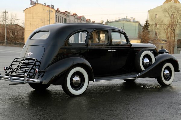 Retro car ZIS 1936, rear view