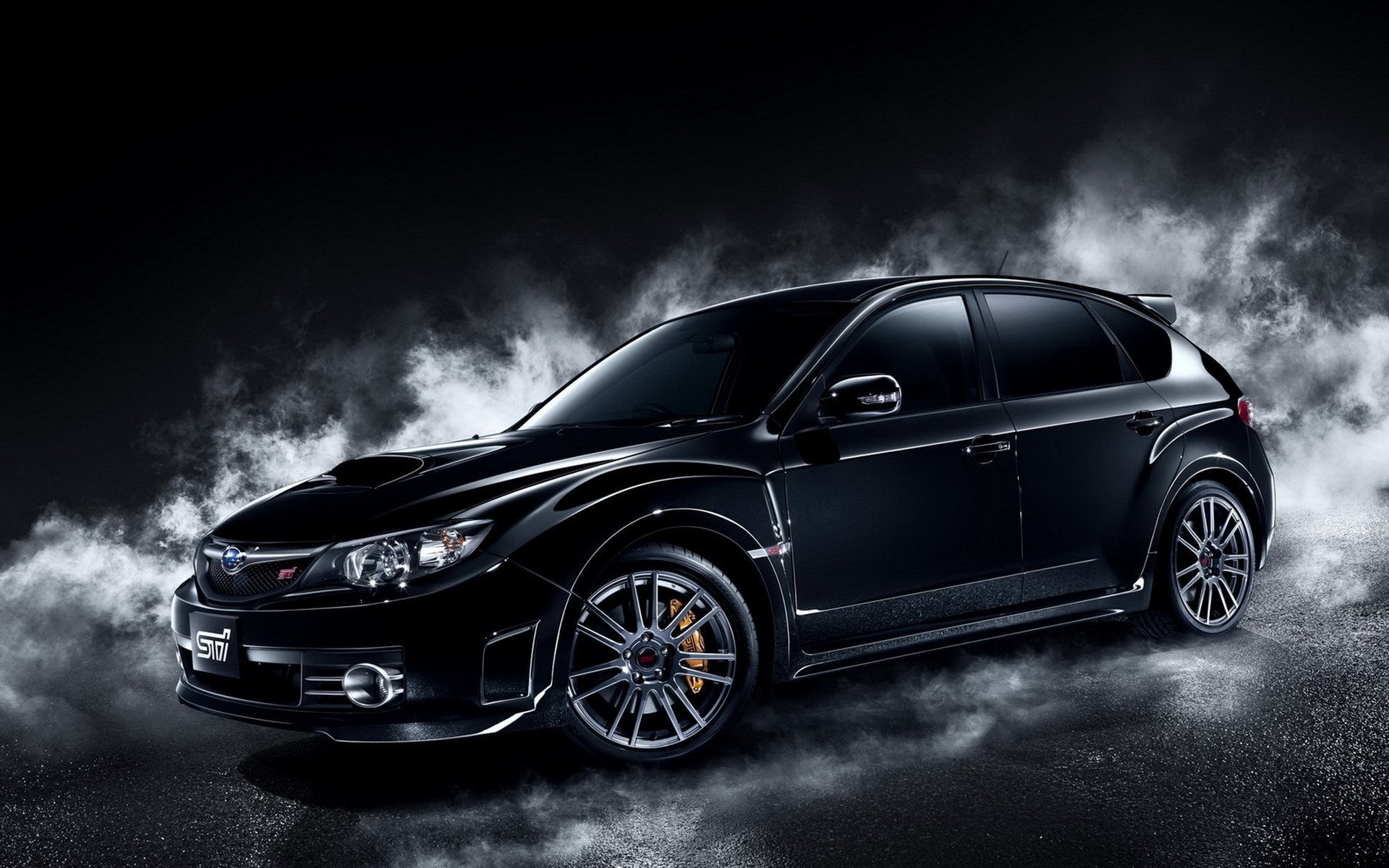 ubaru type s impreza wrx sti auto messa a punto sfondo nero autovetture veicoli veicoli