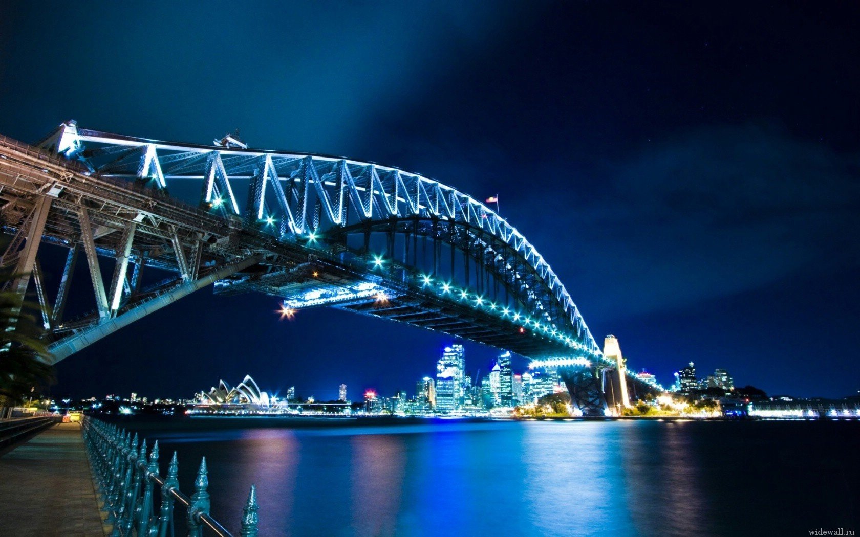 sydney brücke australien fluss stadt nacht lichter himmel wasser nachthimmel lichter der städte