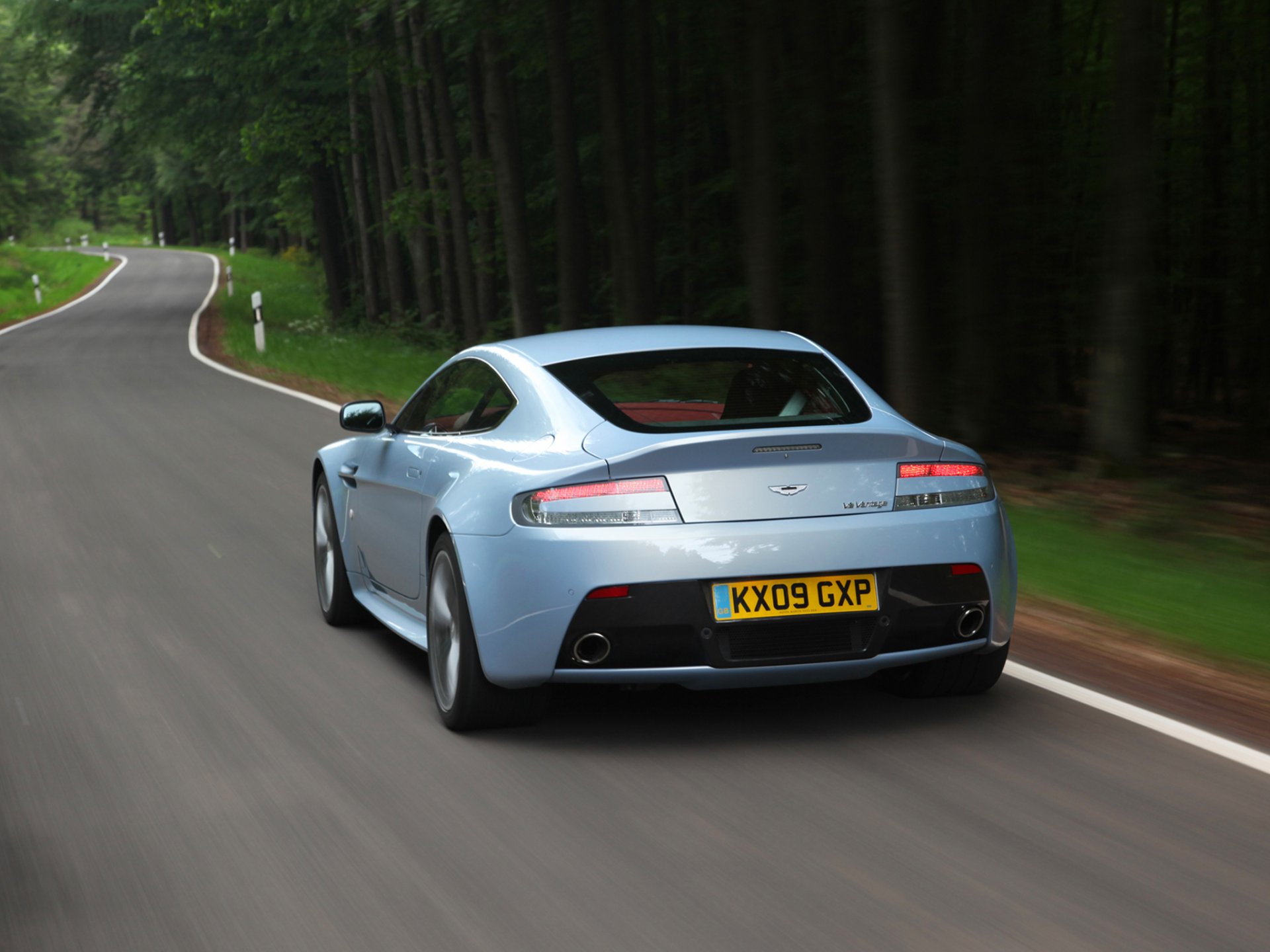 aston martin v12 vantage car rear view