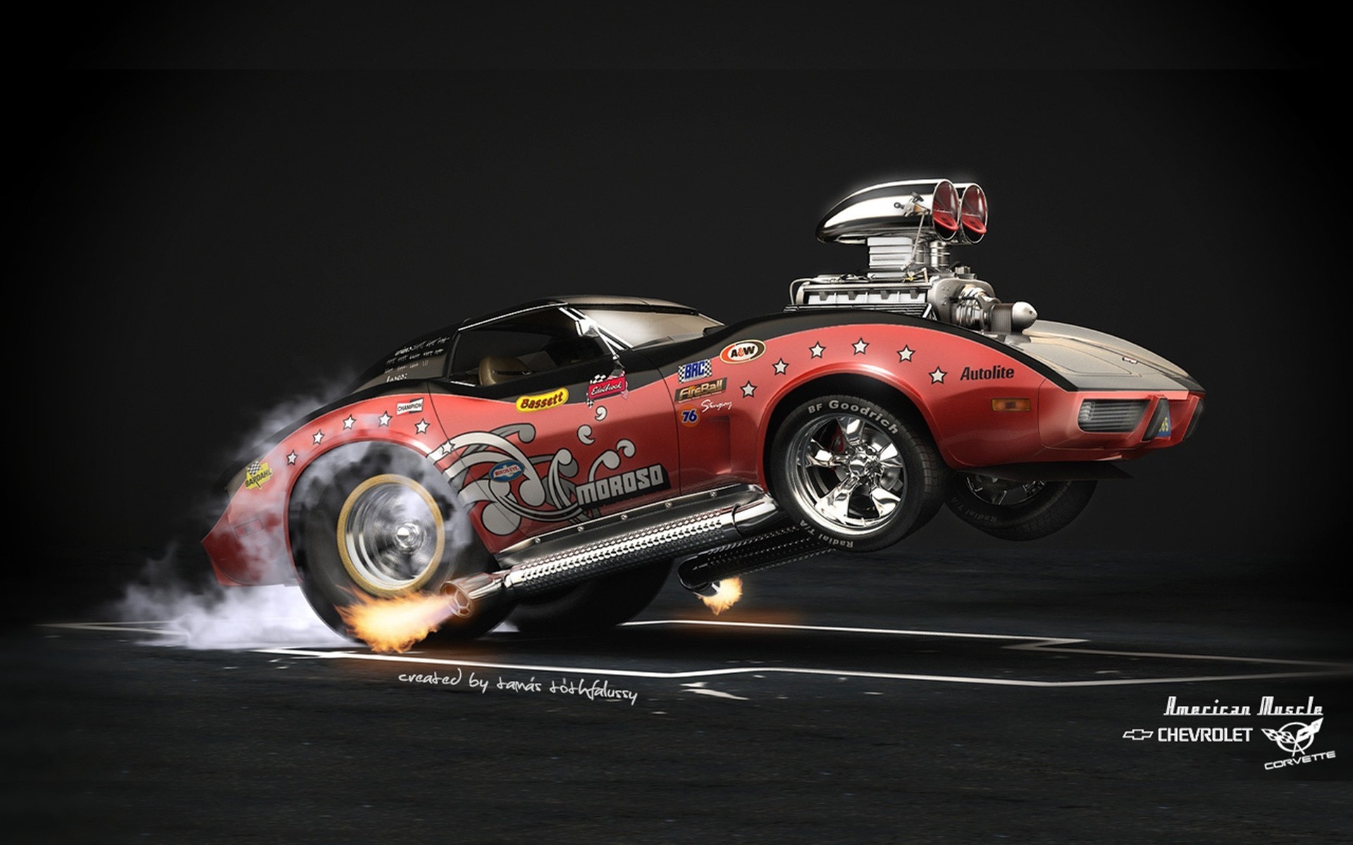 auto muscolo americano chevrolet corvette hot rod