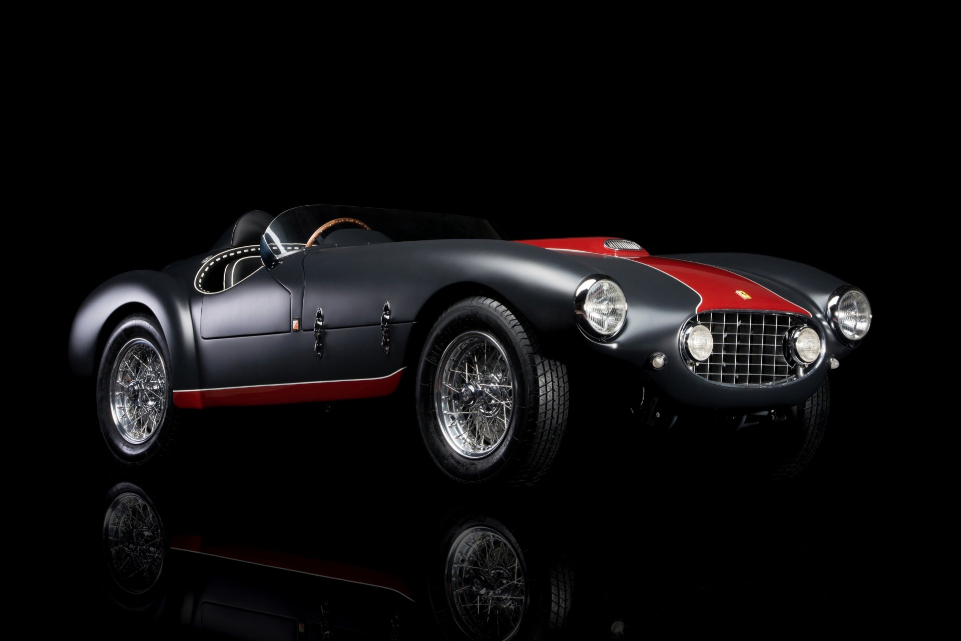 ferrari mm 53 goblin spyder 1953 ferrari retro przód półmrok