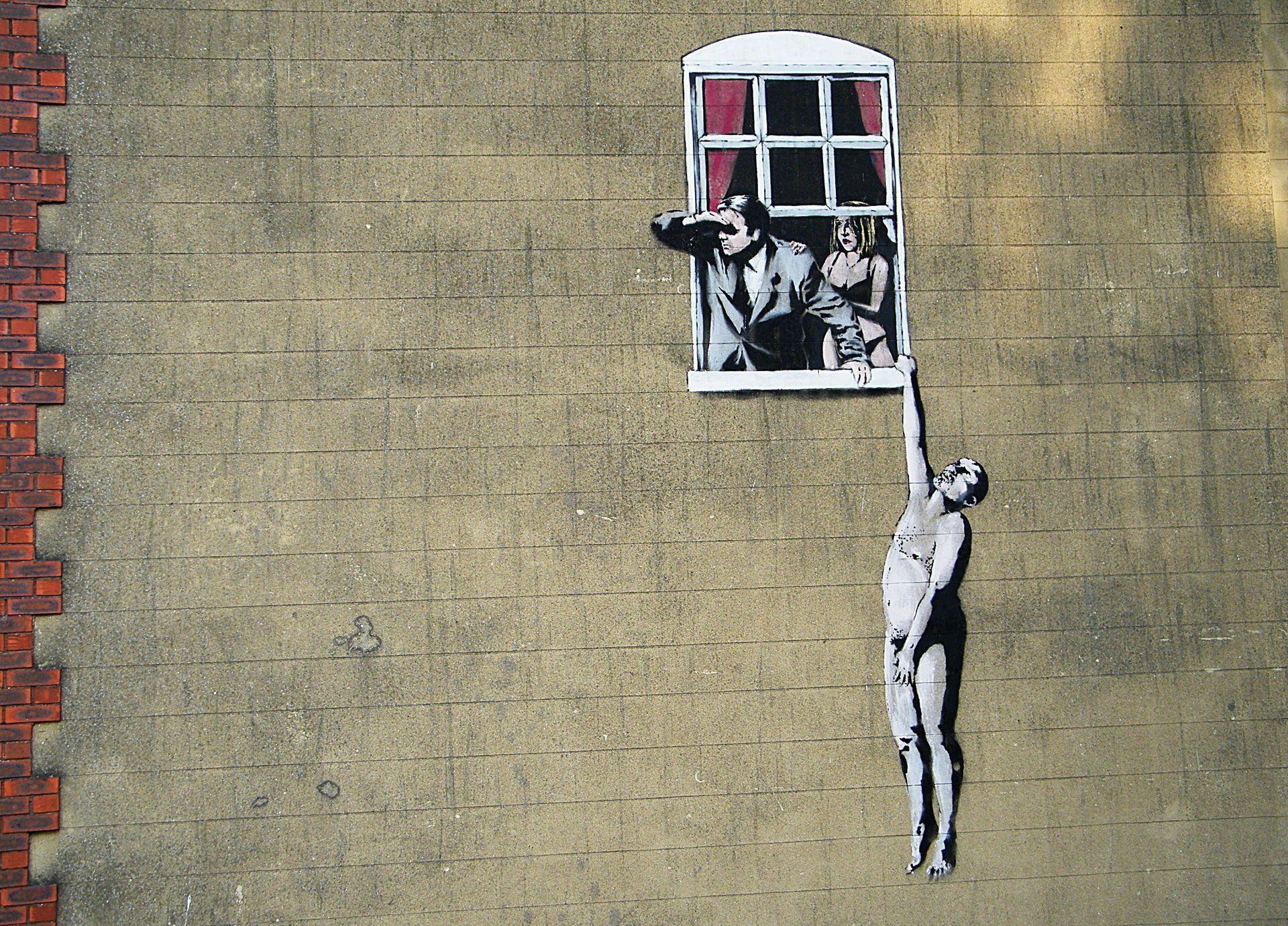 situazione banksy graffiti disegni anime amore gag