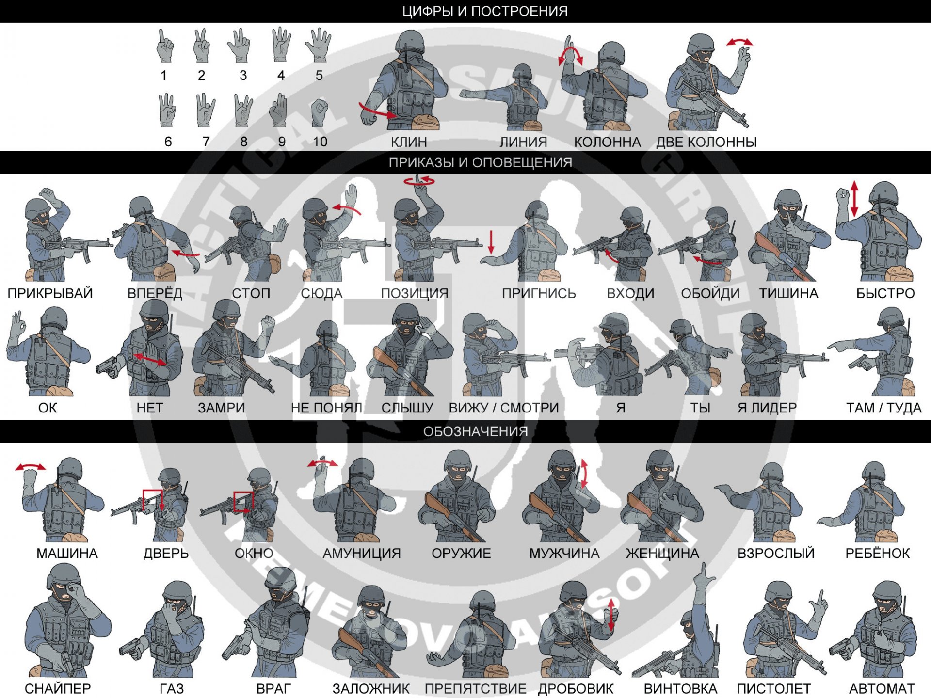 ordres forces spéciales escouade d assaut tactique gestes casque chiffres signes uniforme équipe main textures