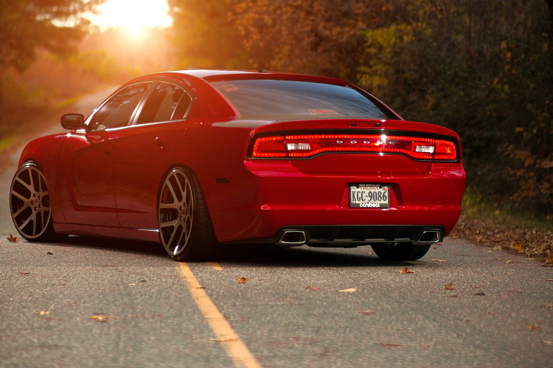 dodge charger r/t red dodge charger red rear view sun