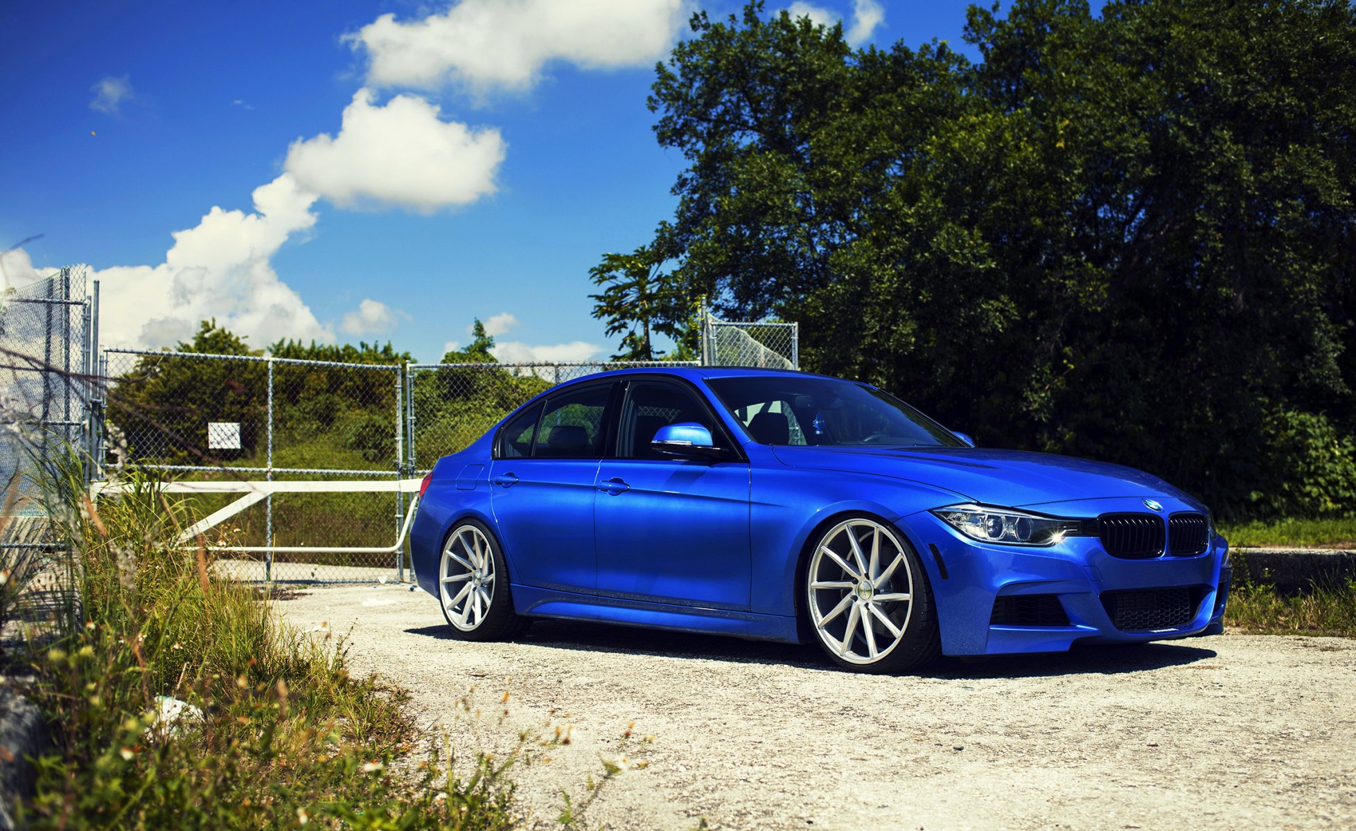 bmw 335i vossen azul ruedas delantero bmw