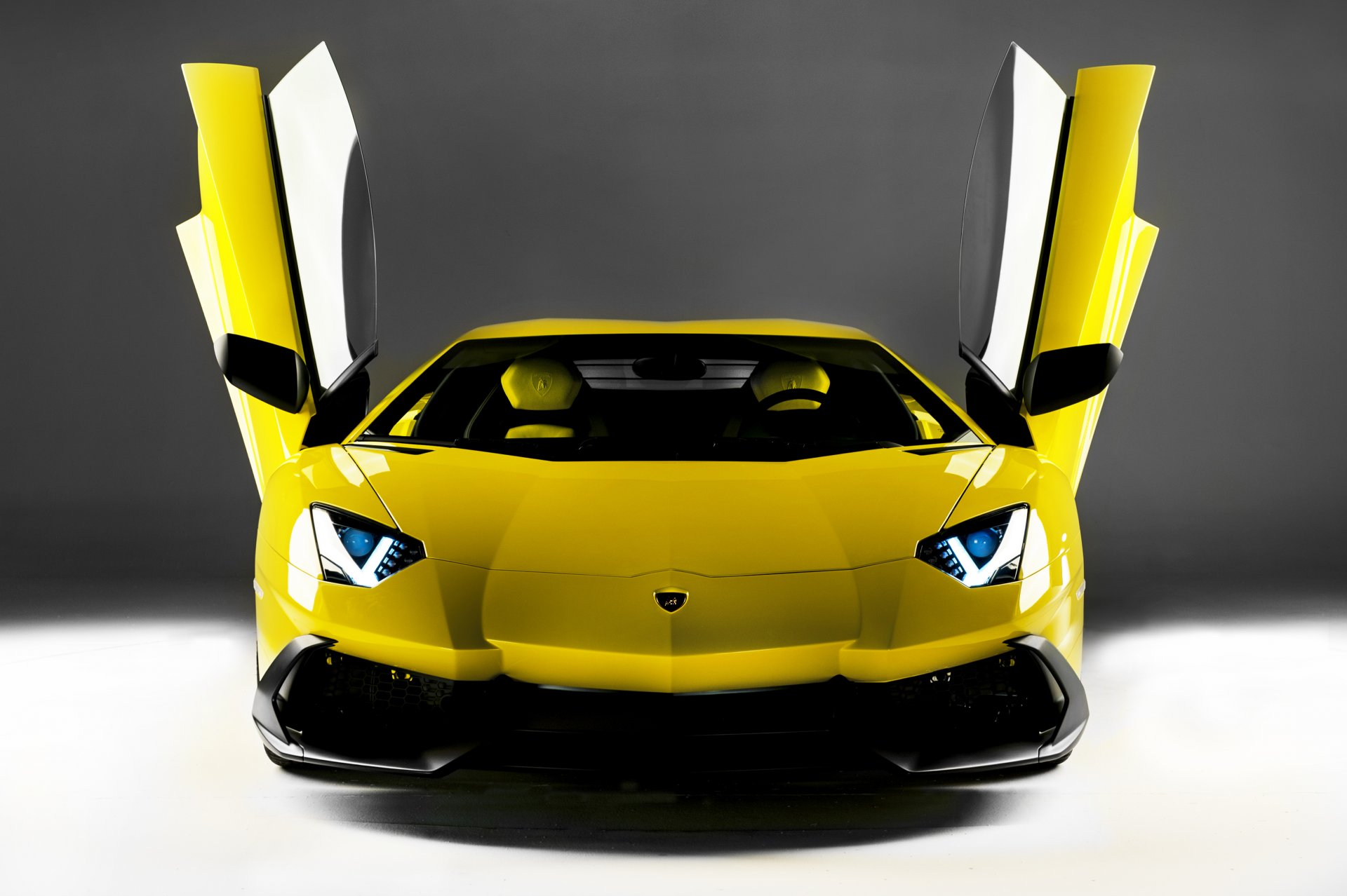 lamborghini aventador lp700-4 50 anniversario edizione anteriore supercar porte aperte