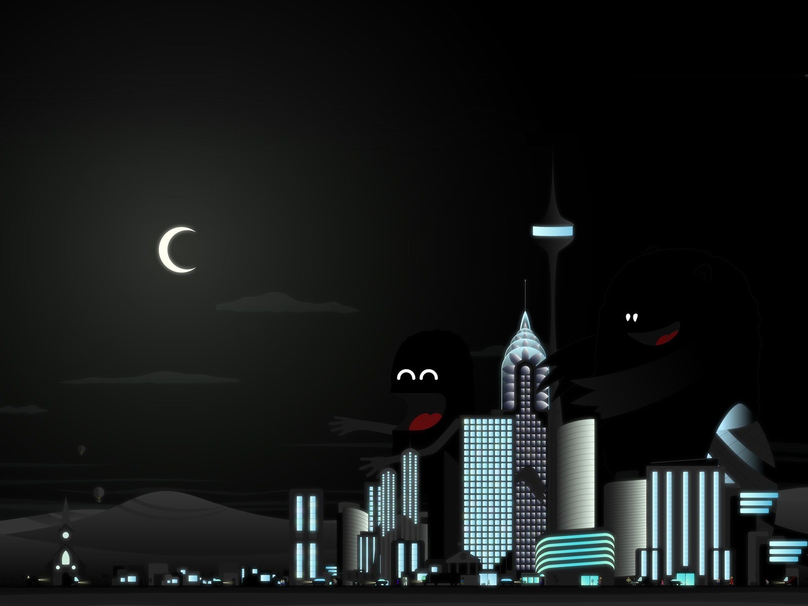 monsters town night