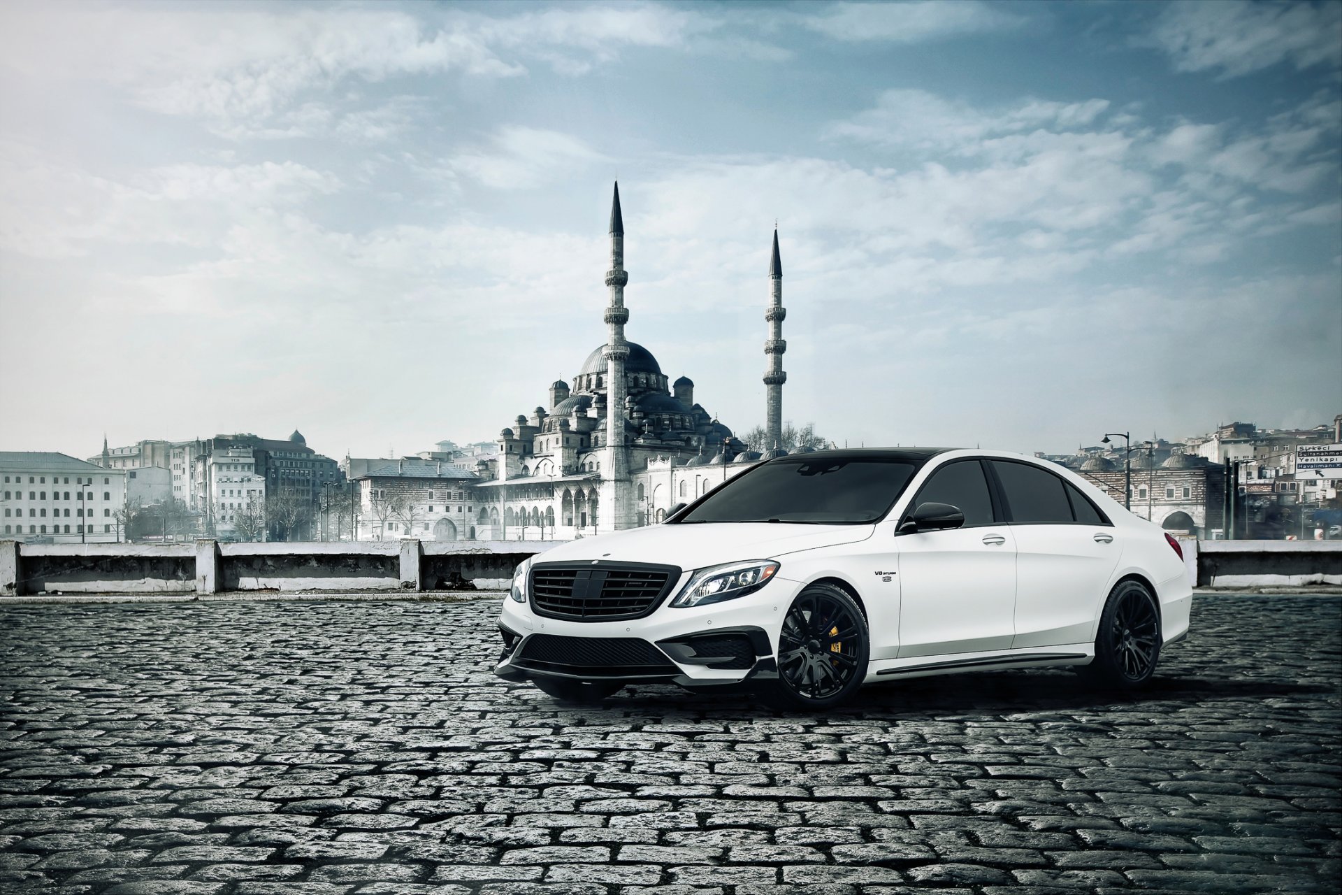 mercedes-benz b63 amg brabus blanco frente