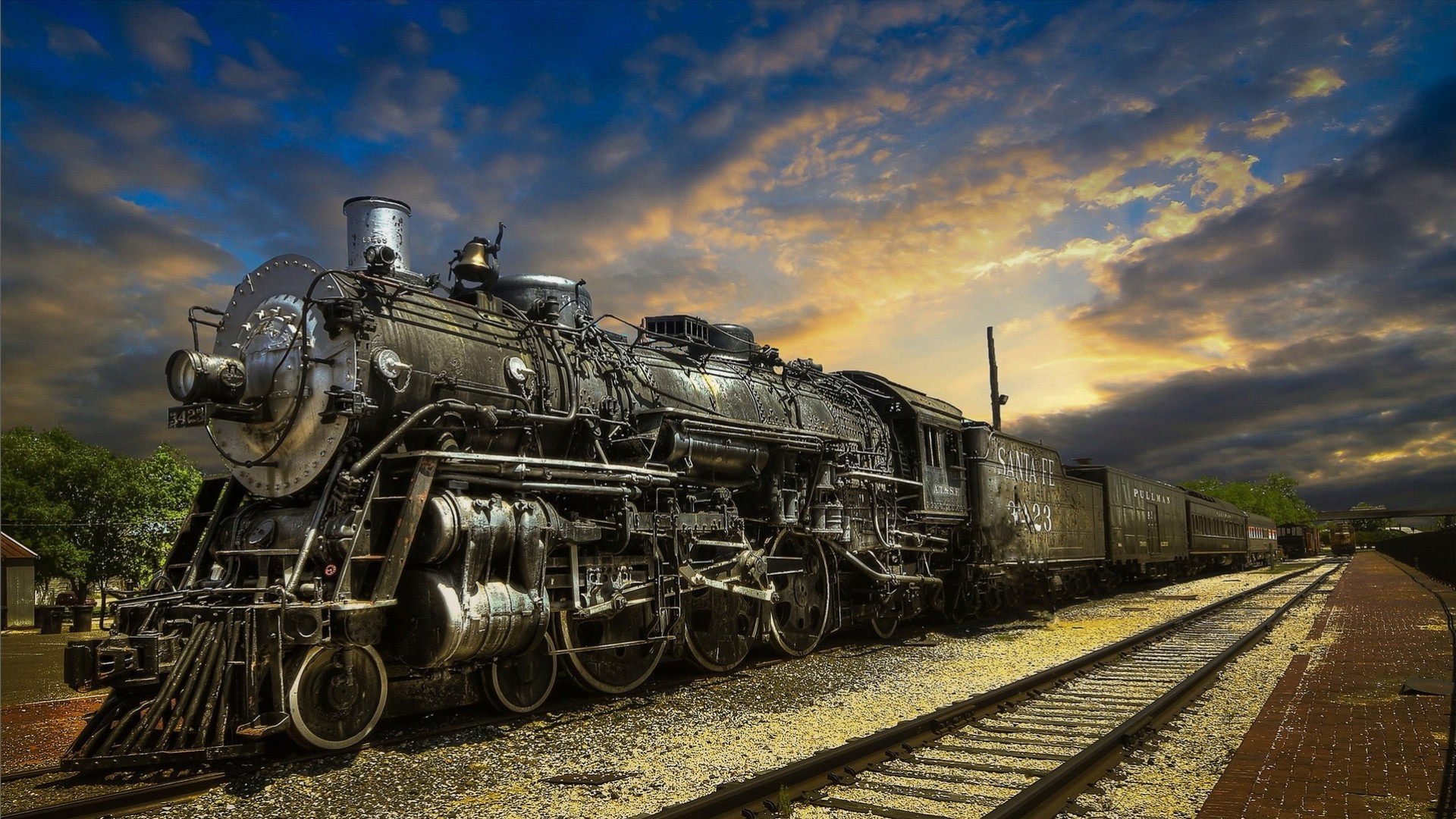 tracks locomotive the pair train cloud