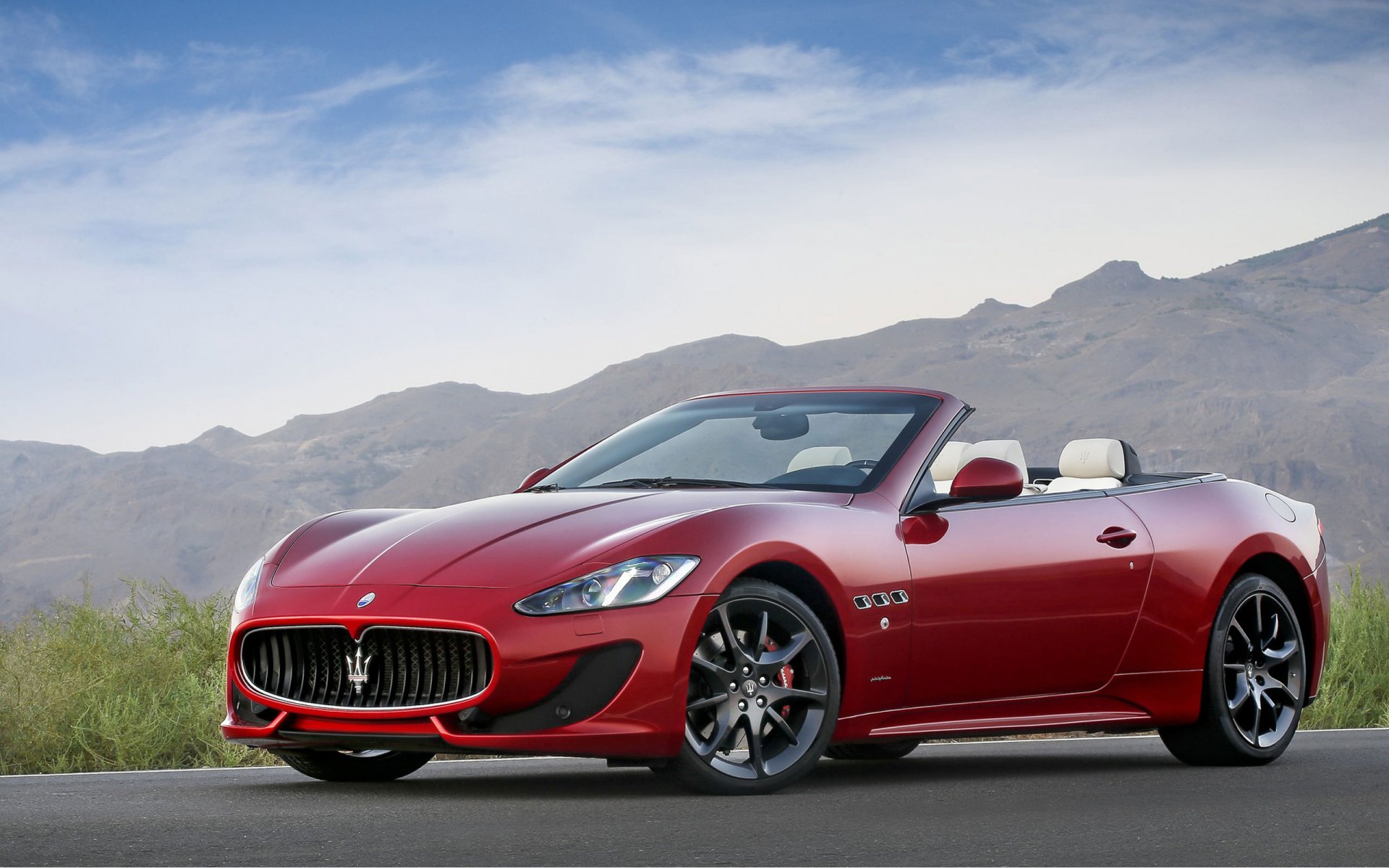 vehicles machine maserati convertible sports red cars car grancabrio sport