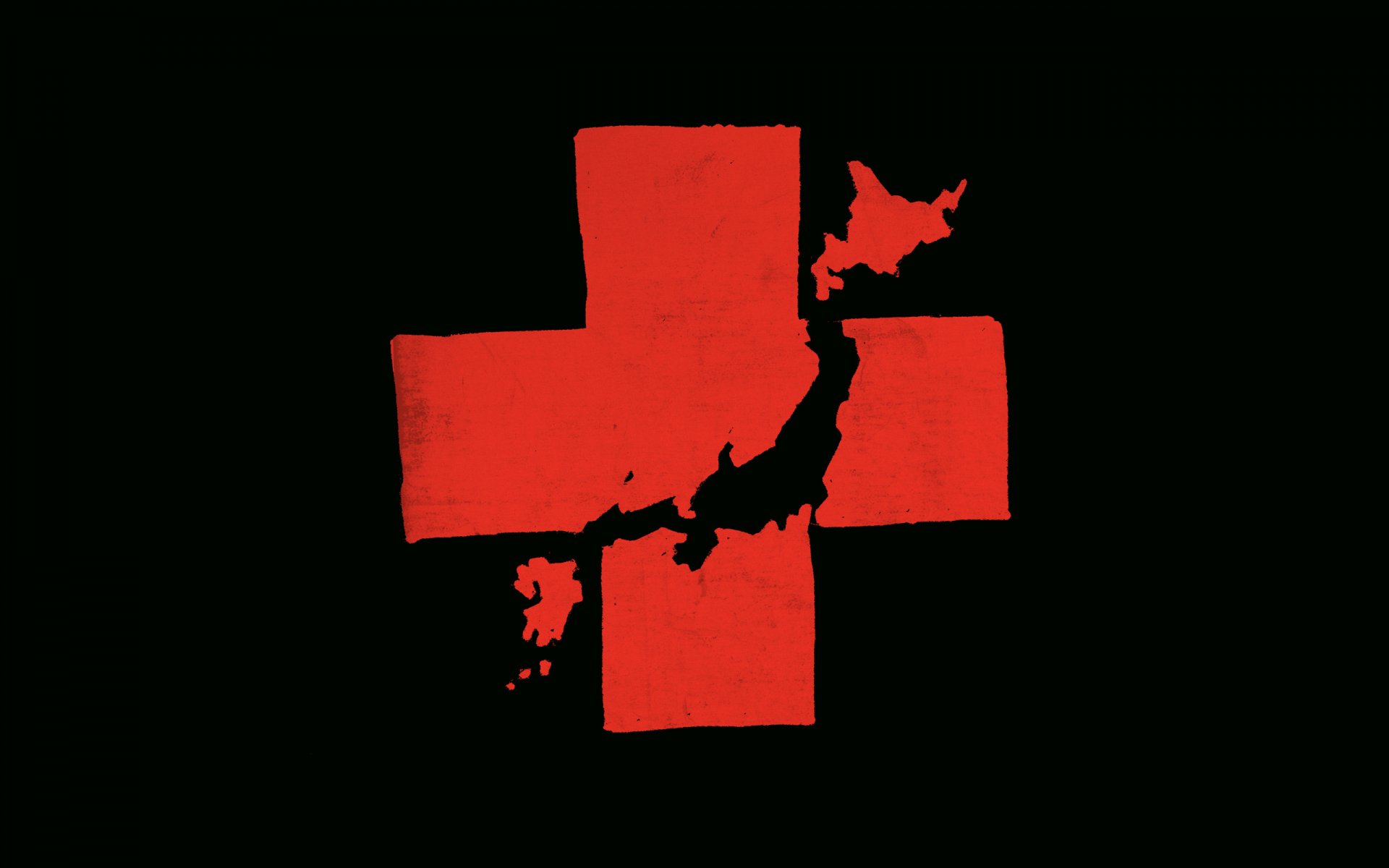 tsunami croix rouge japon relief humanitarian minimalisme médecine fond croix textures