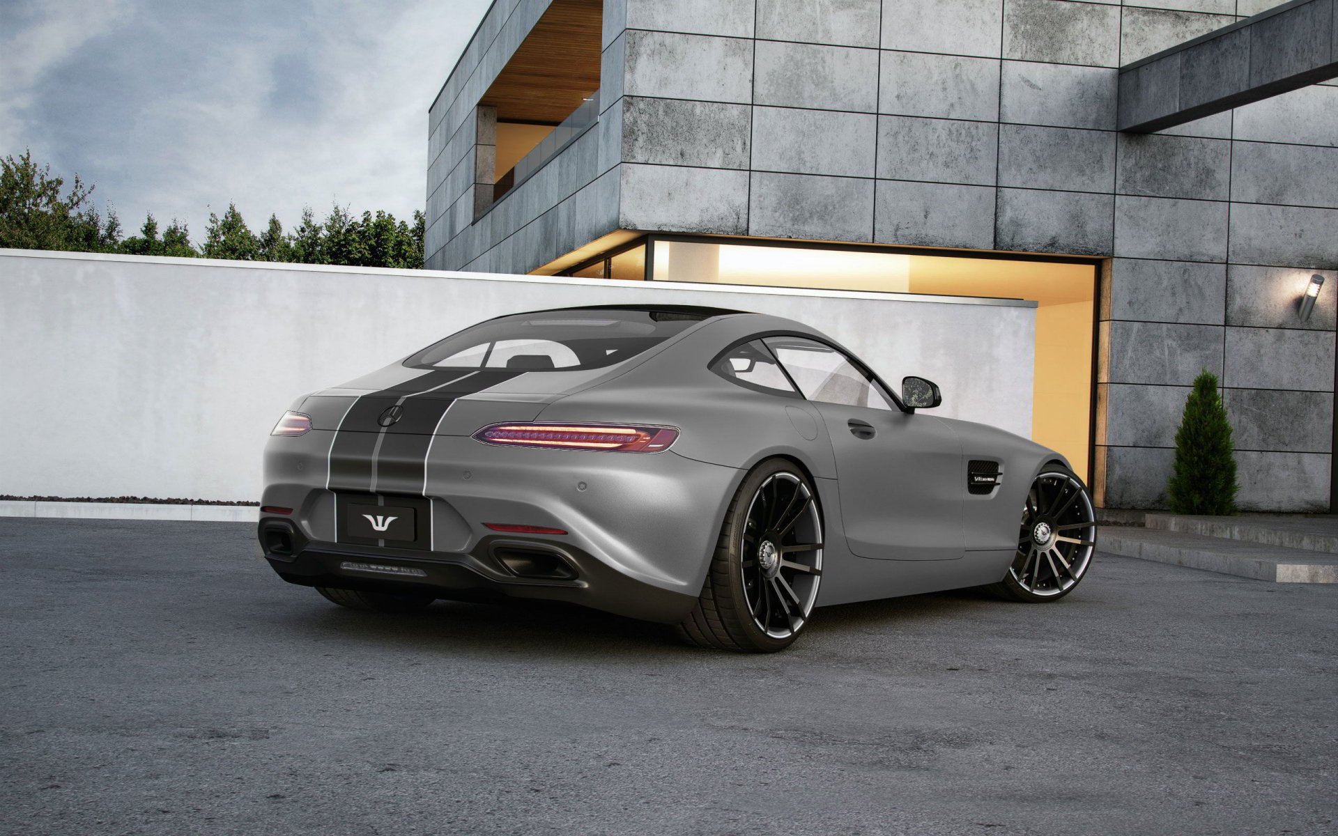 mercedes-benz amg gt tuned wheelsandmore 600hp grau hinten