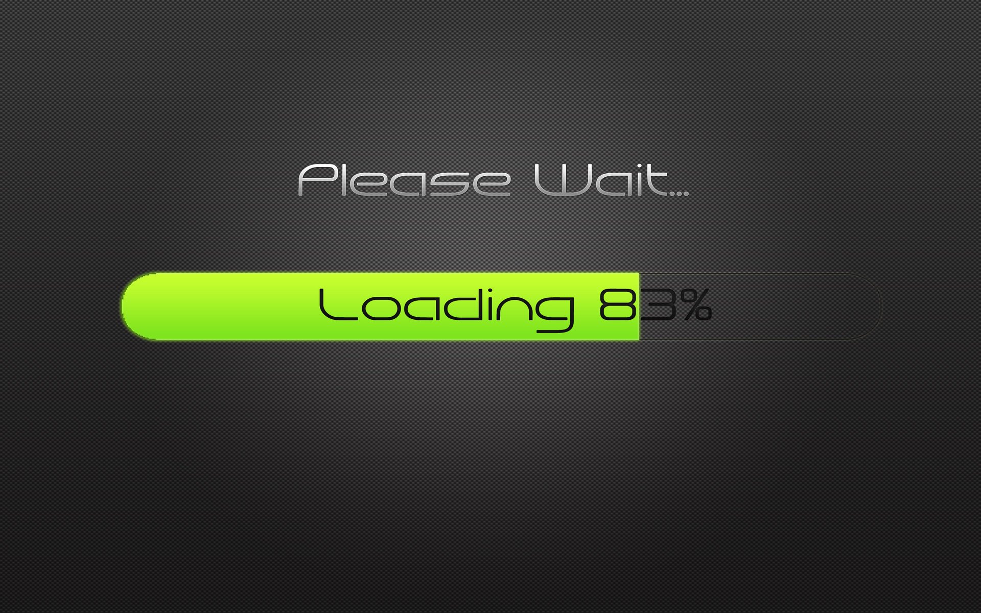 please wait 83% letras minimalismo loading palabras texto simplicidad contraste blanco estilo idea