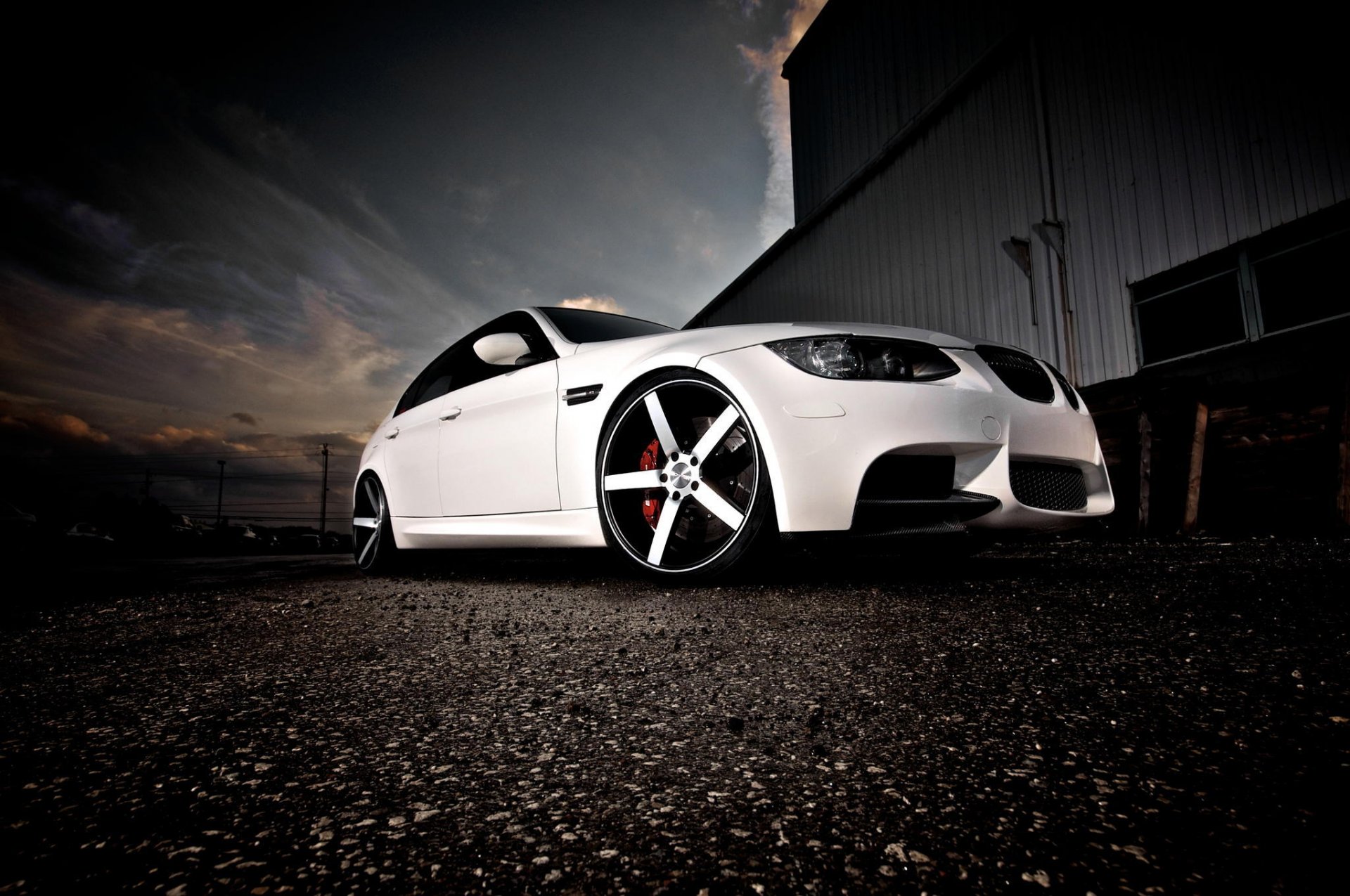 bmw e90 m3 bianco berlina vossen