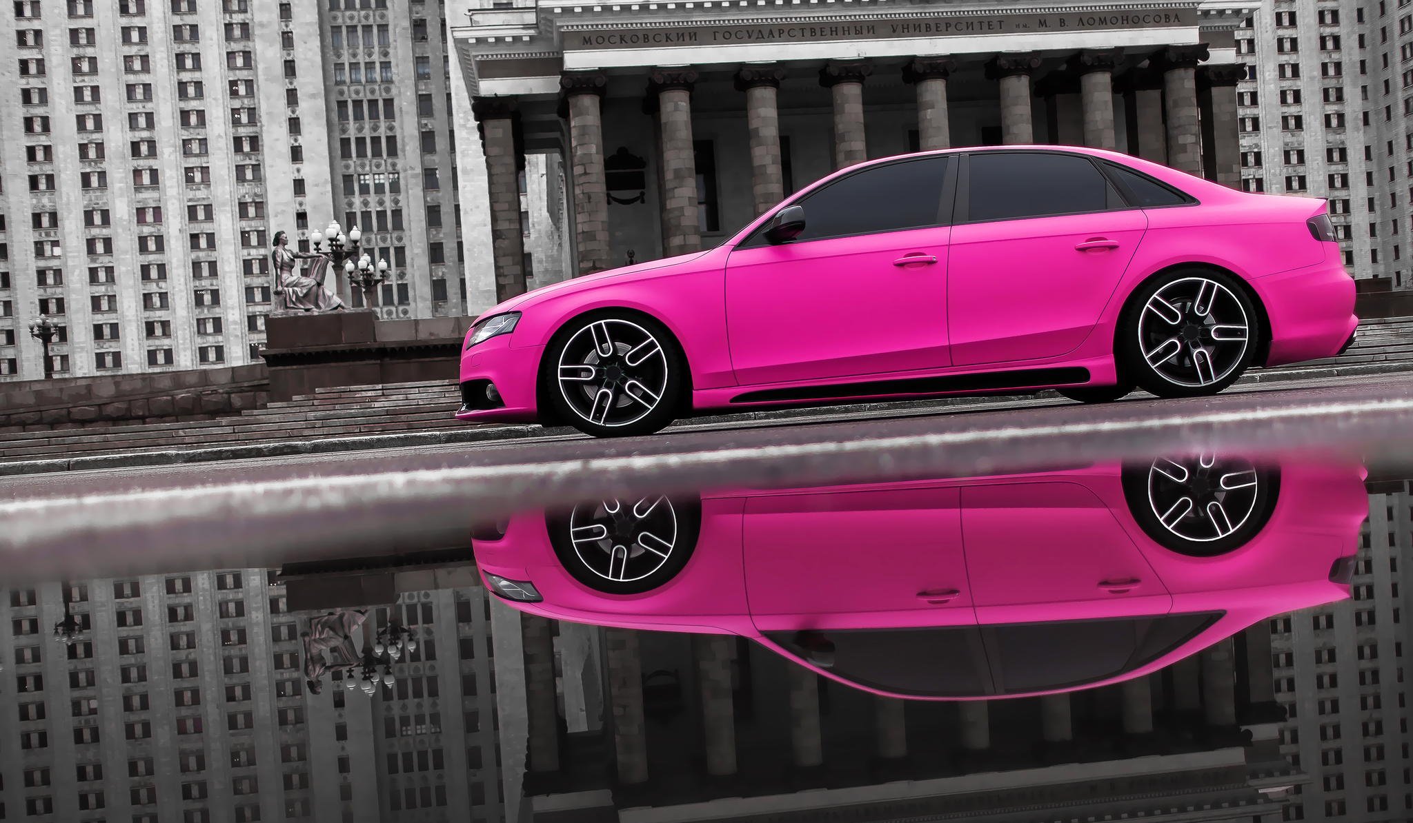 pink slow a4 audi