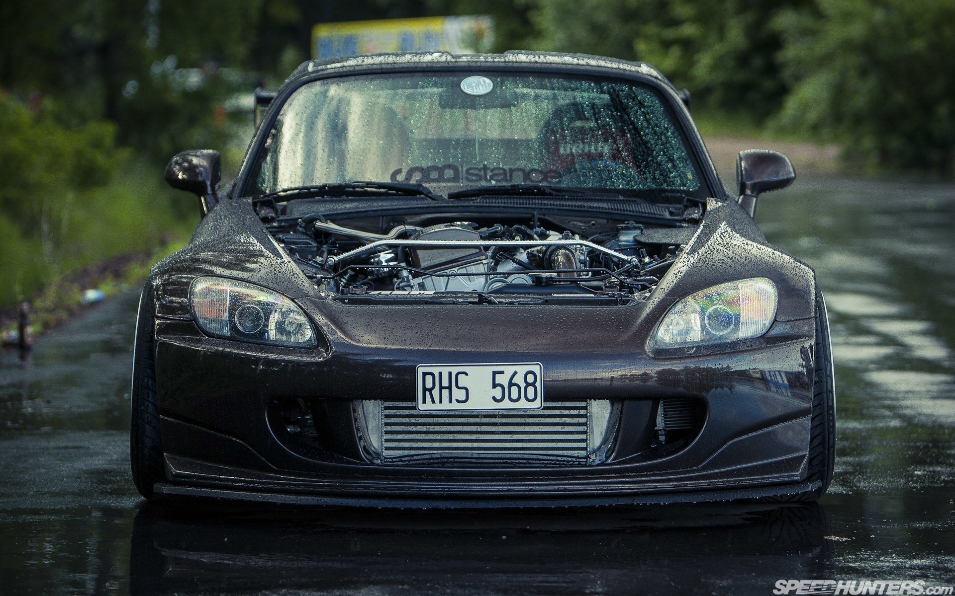 honda s2000 motor gotas lluvia