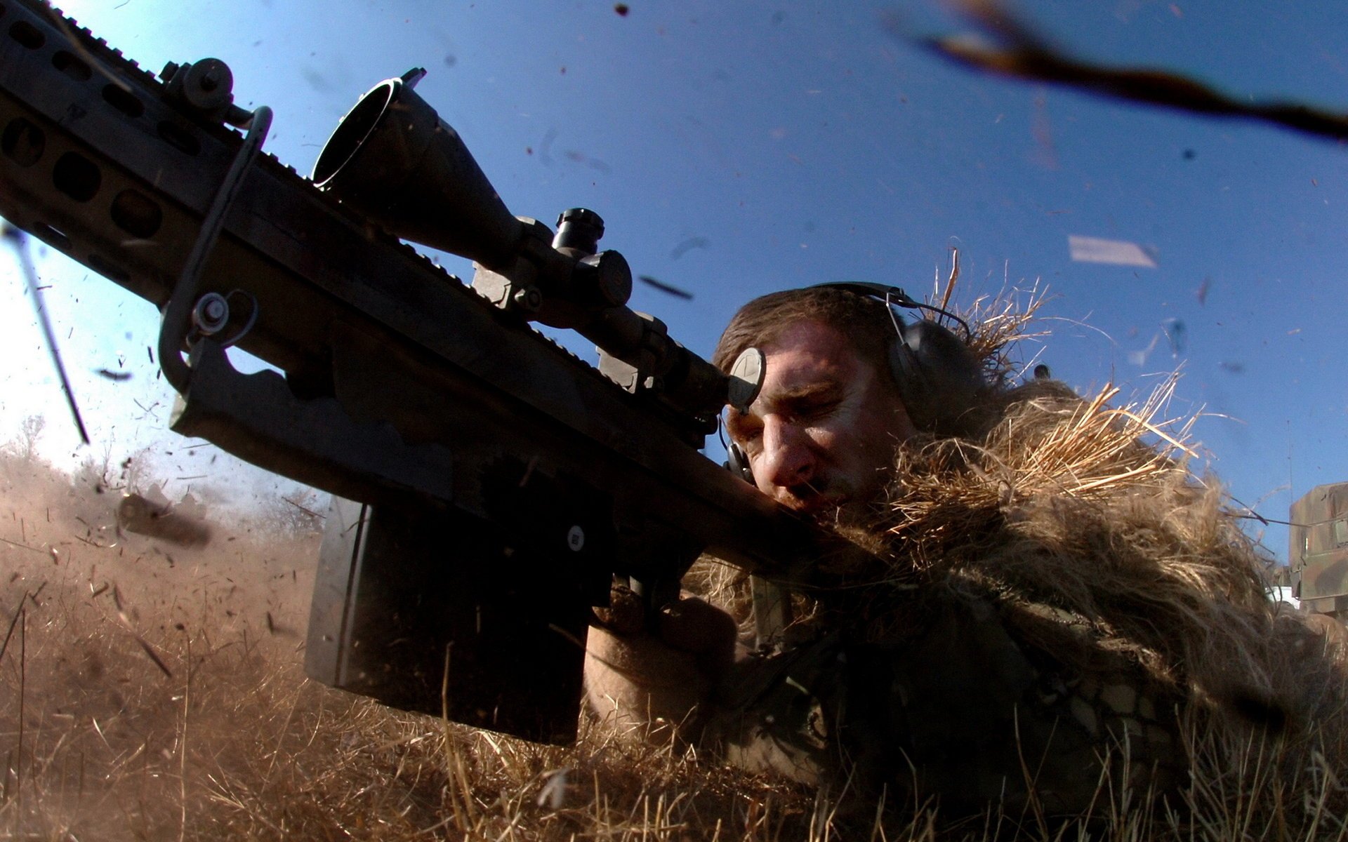 sniper déguisement herbe tireur