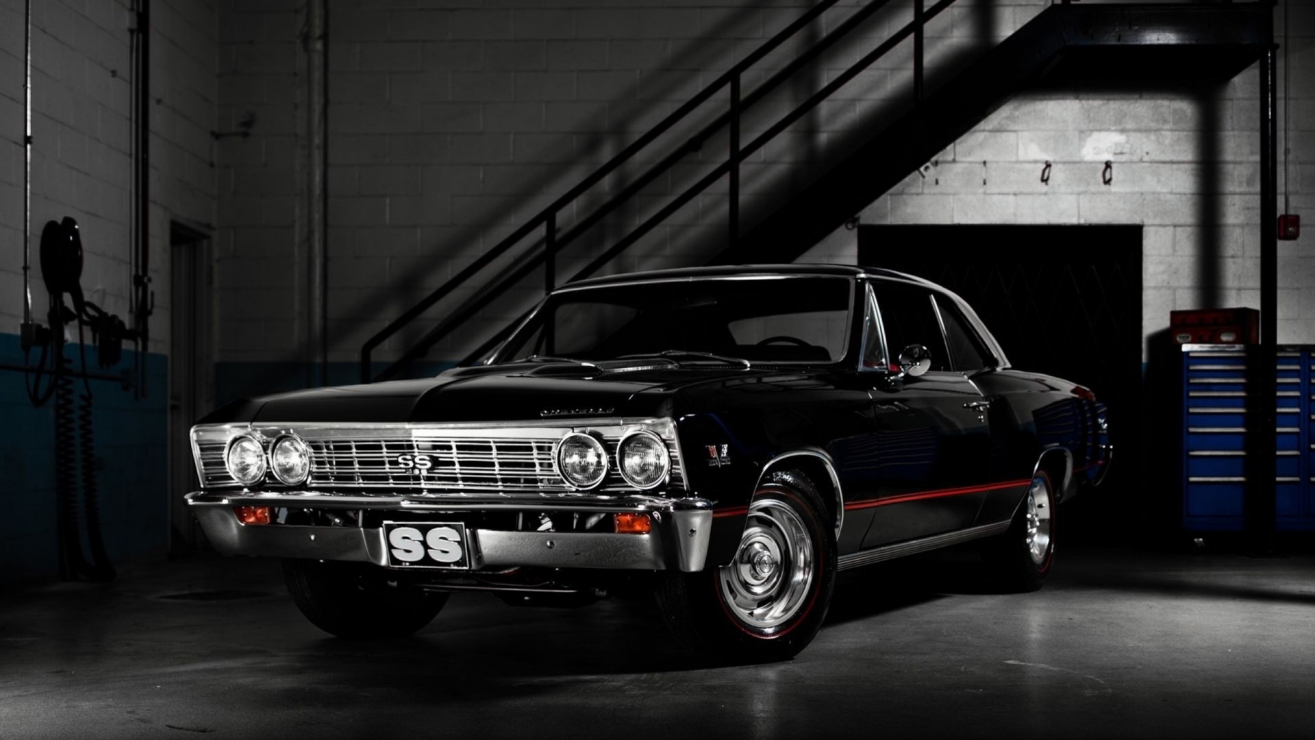 chevelle chevy vehicles black classic muscle car