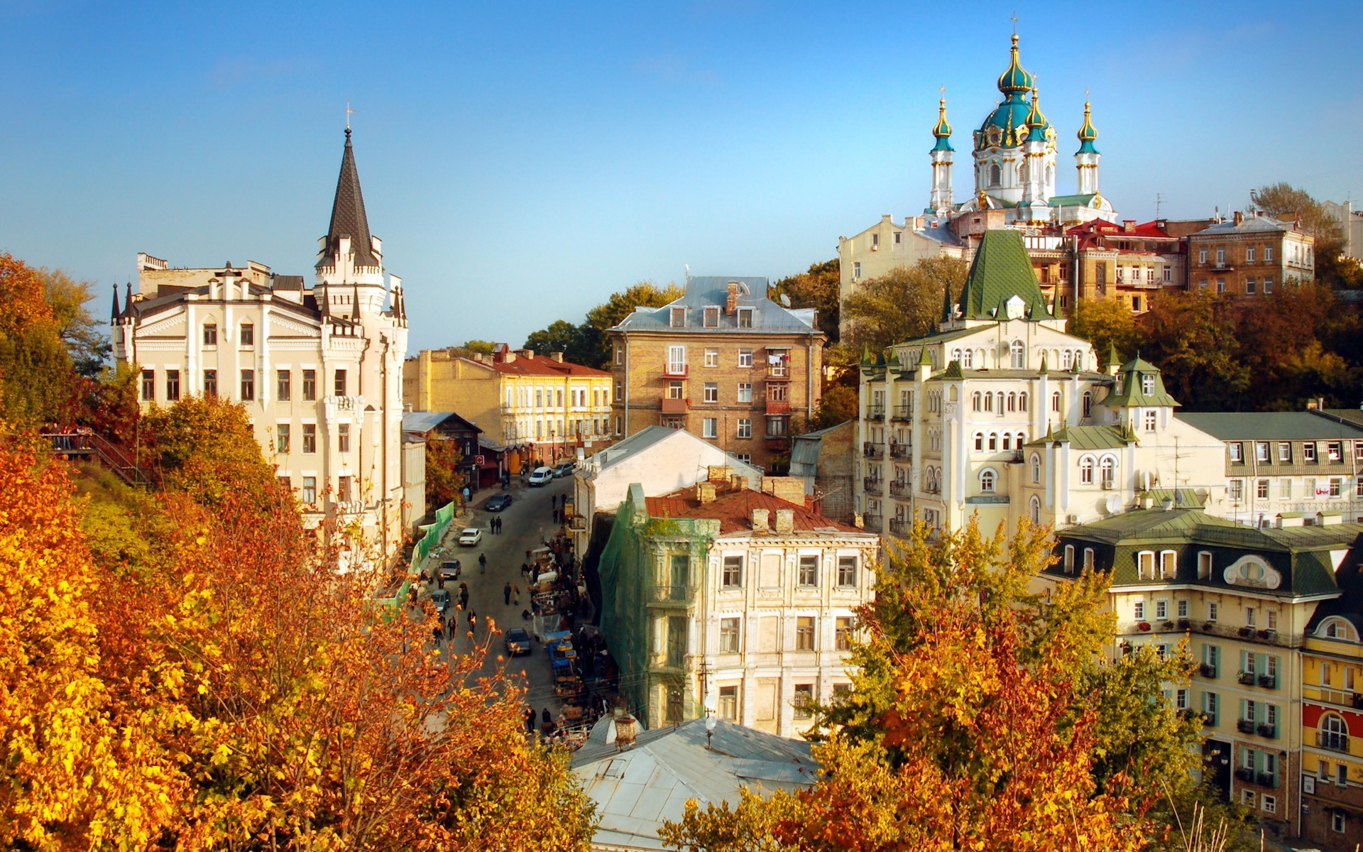 kirche herbst häuser kiew