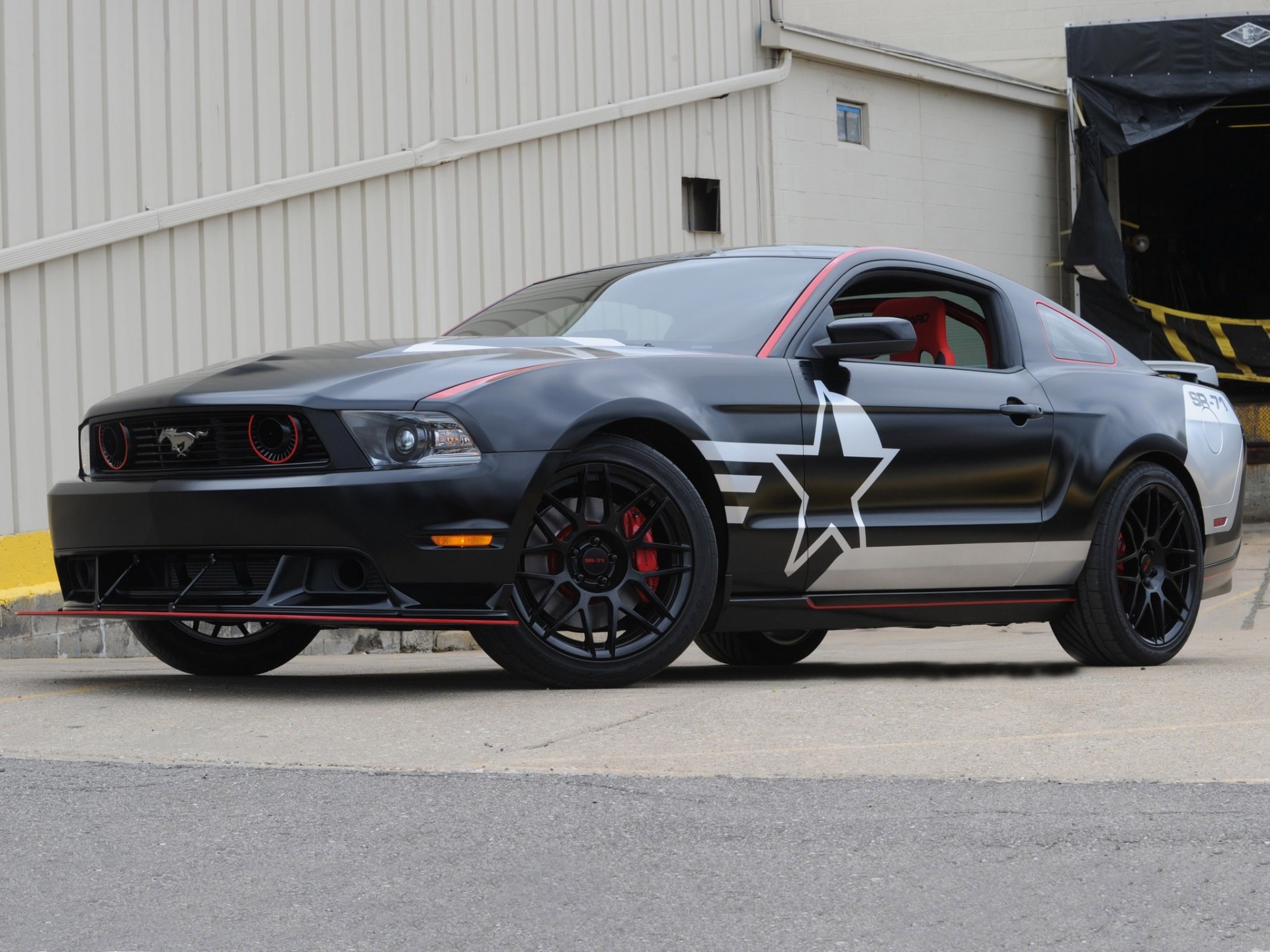 mustang samochód ford czarny