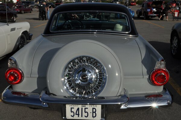 Vintage car. An old Ford. Cars before. Exhibition of retro cars