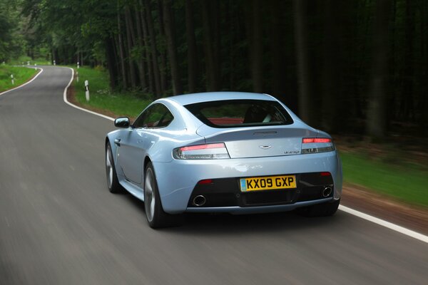 Beautiful car on a country road 