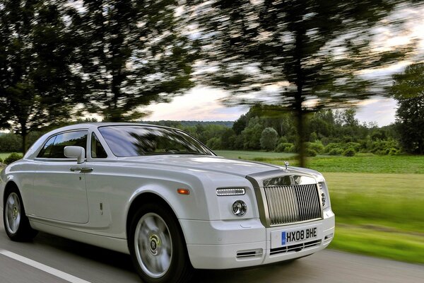 Schicker Rolls-royce in weißer Farbe