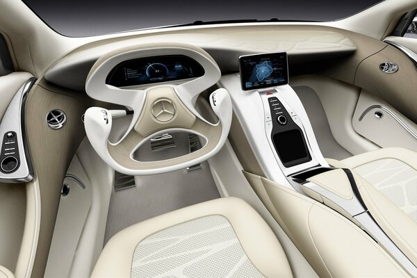 Mercedes-benz interior concept in bright colors