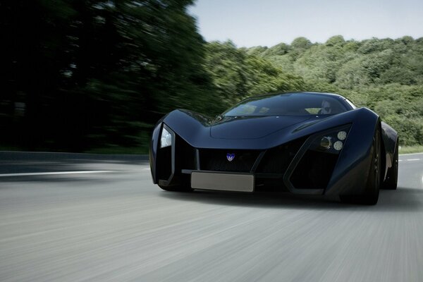 High speed sports car