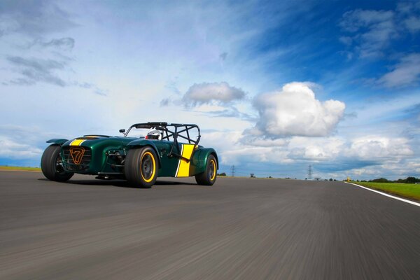 Sports car on a beautiful background