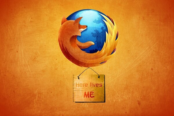 Firefox-Emblem, ein Fuchs um den Planeten Erde