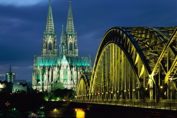 The bridge is not far from the cathedral. Germany