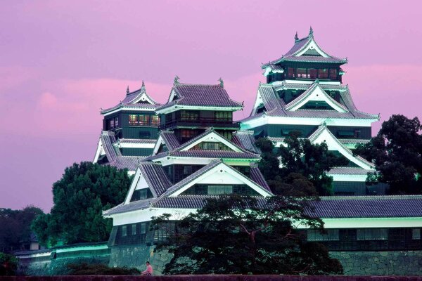 Япония замок монахов Кумамото