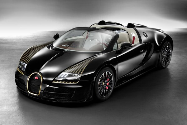 Bugatti noir splendeur de l artisanat de conception de voitures de sport