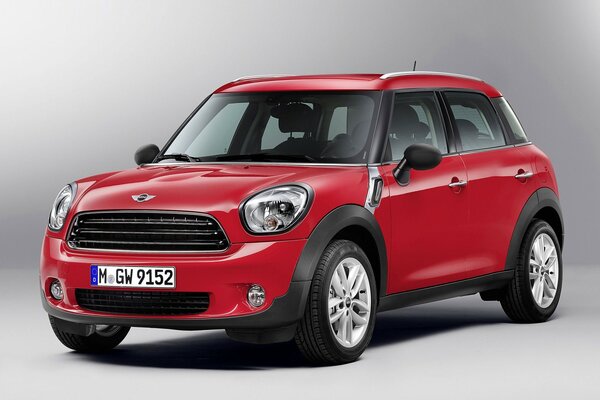 Coche rojo. un coche para una chica. Mini Cooper