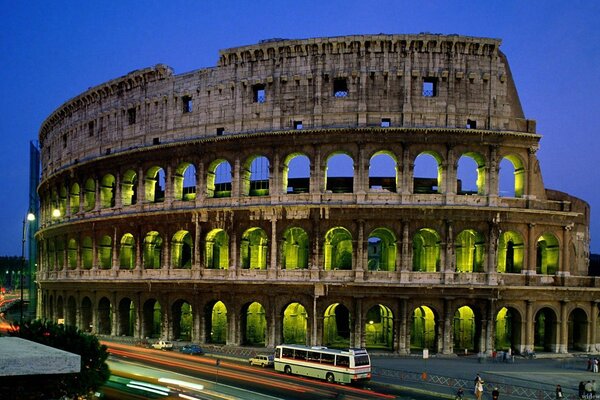 View of the ancient landmark, Roman Colliseum