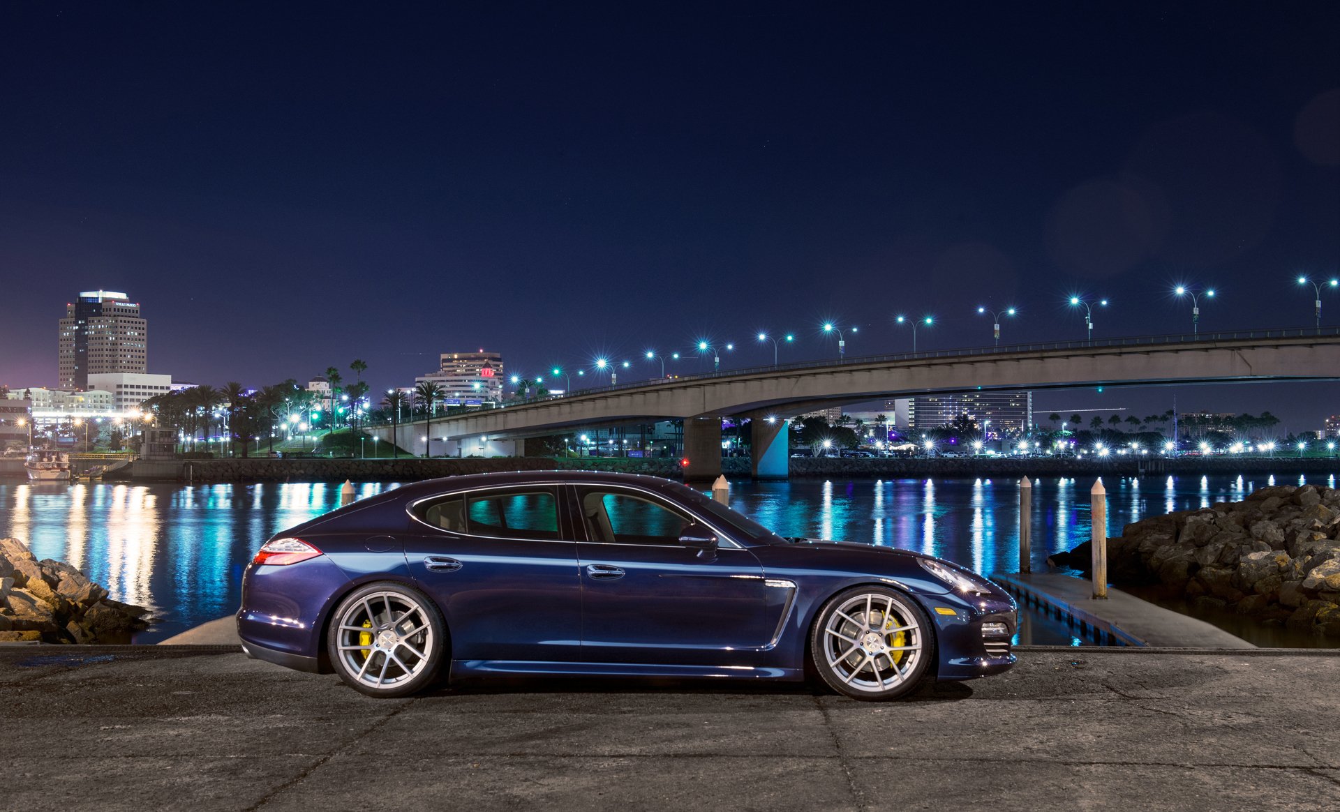 porsche panamera s blue porsche panamera profile