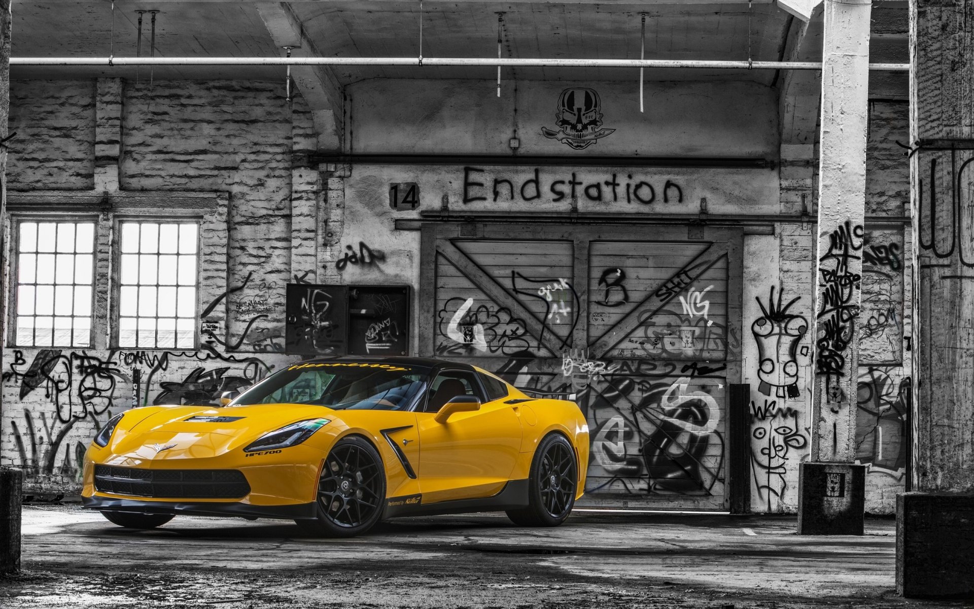 2015 ruffer prestazioni chevrolet corvette stingray hpe700 c7 chevrolet stingray giallo grafite cancello