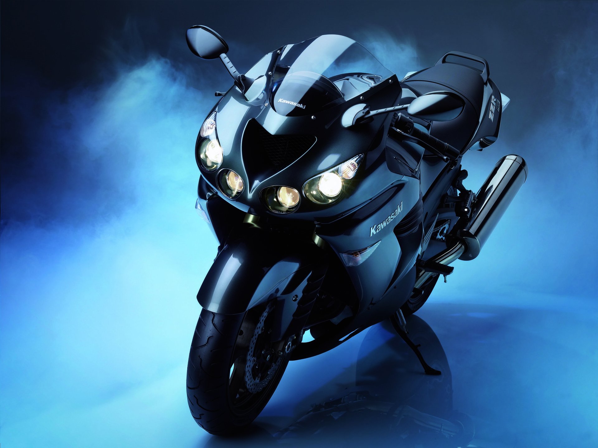 kawasaki zzr-1400 zzr ninja sport bike motorcycle moto kawasaki ninja design photo headlights smoke motorbike hi-tech bike motor transport