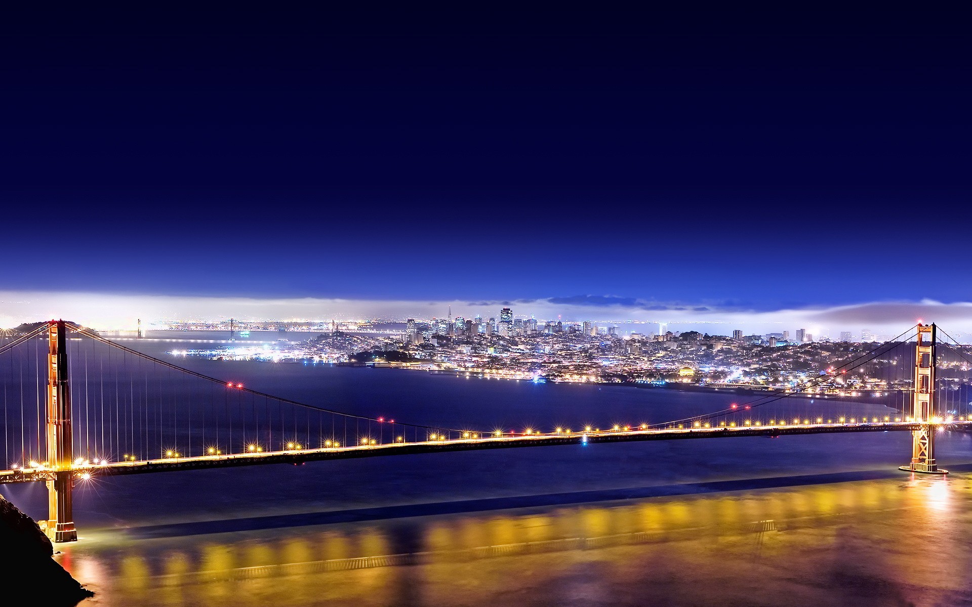 lumières pont golden gate san francisco nuit