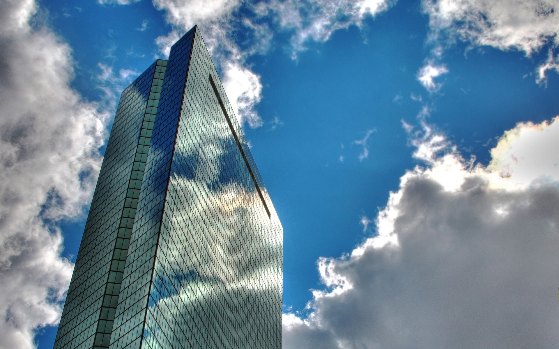 wolken himmel gebäude glas