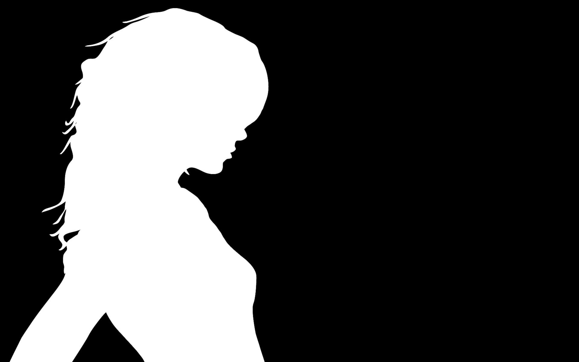 silhouette minimalismo nhfafhtn ragazza nero sfondo stencil semplicità contrasto bianco