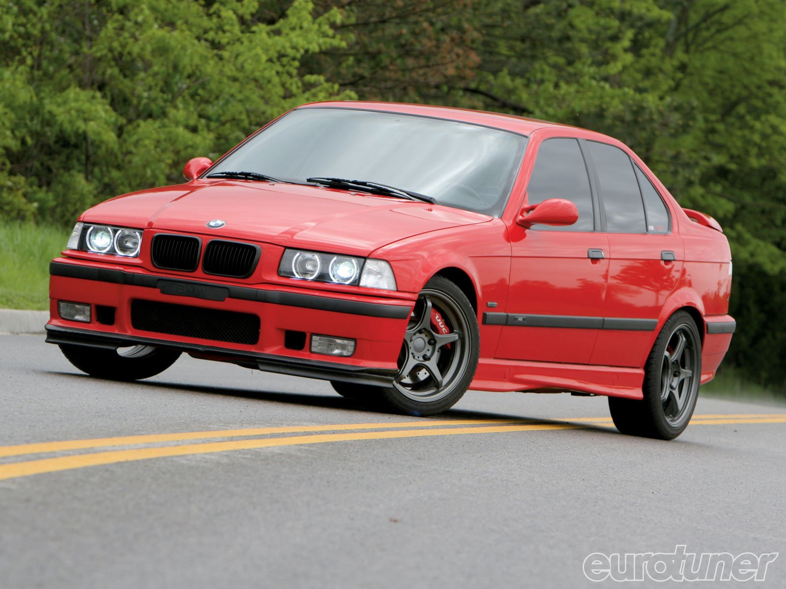 eurotuner bmw e36 m3 serie 3 bmw troika rosso foto potenza design strada autovetture baviera germania trasporti auto veicoli