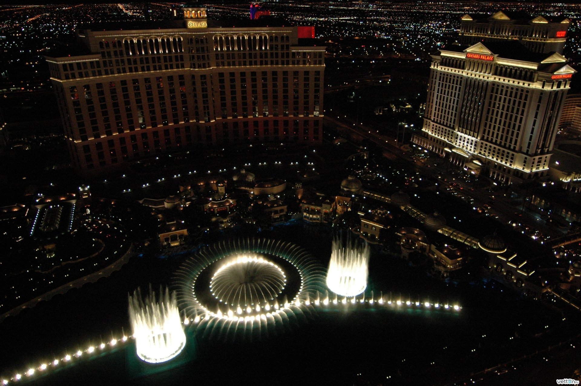 las vegas noche casino luces fuentes edificios agua luz ciudades luces de la ciudad