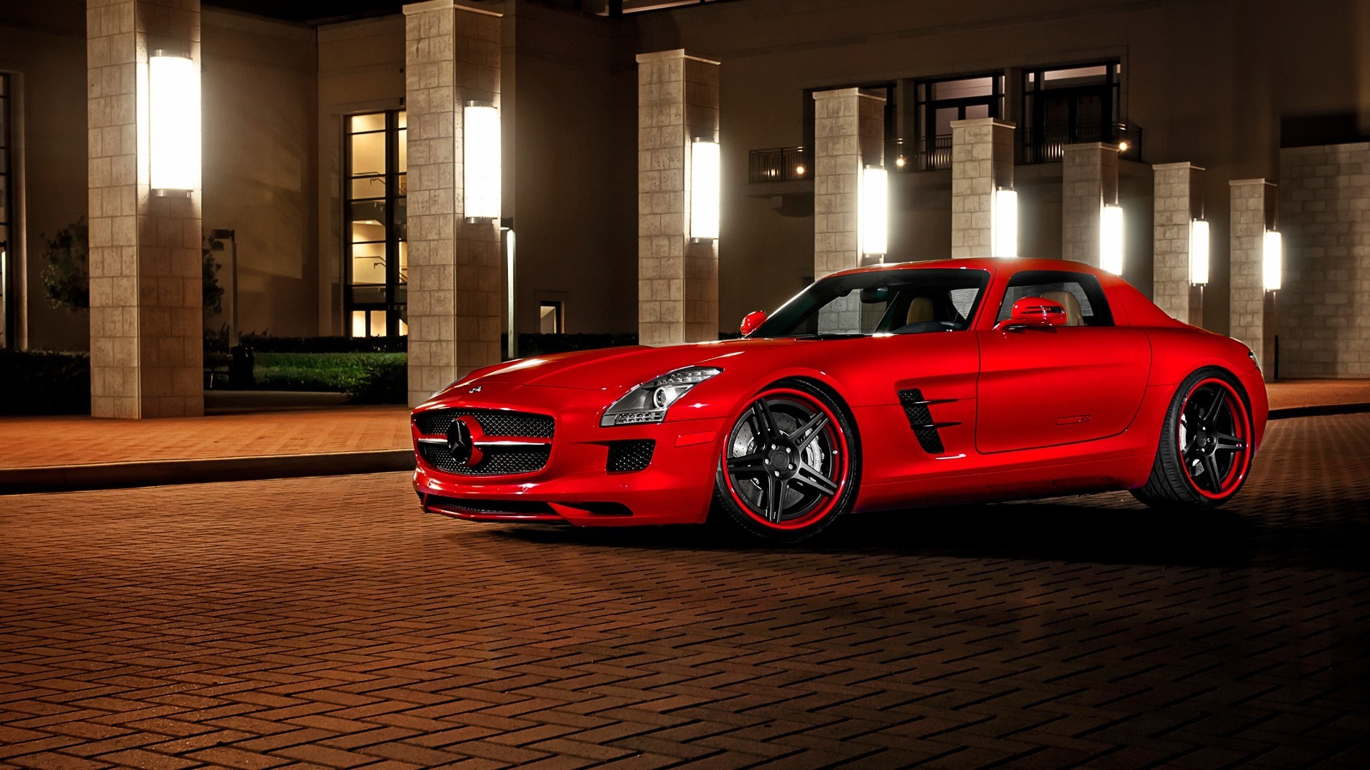 vehicles red brown mercedes-benz sls amg