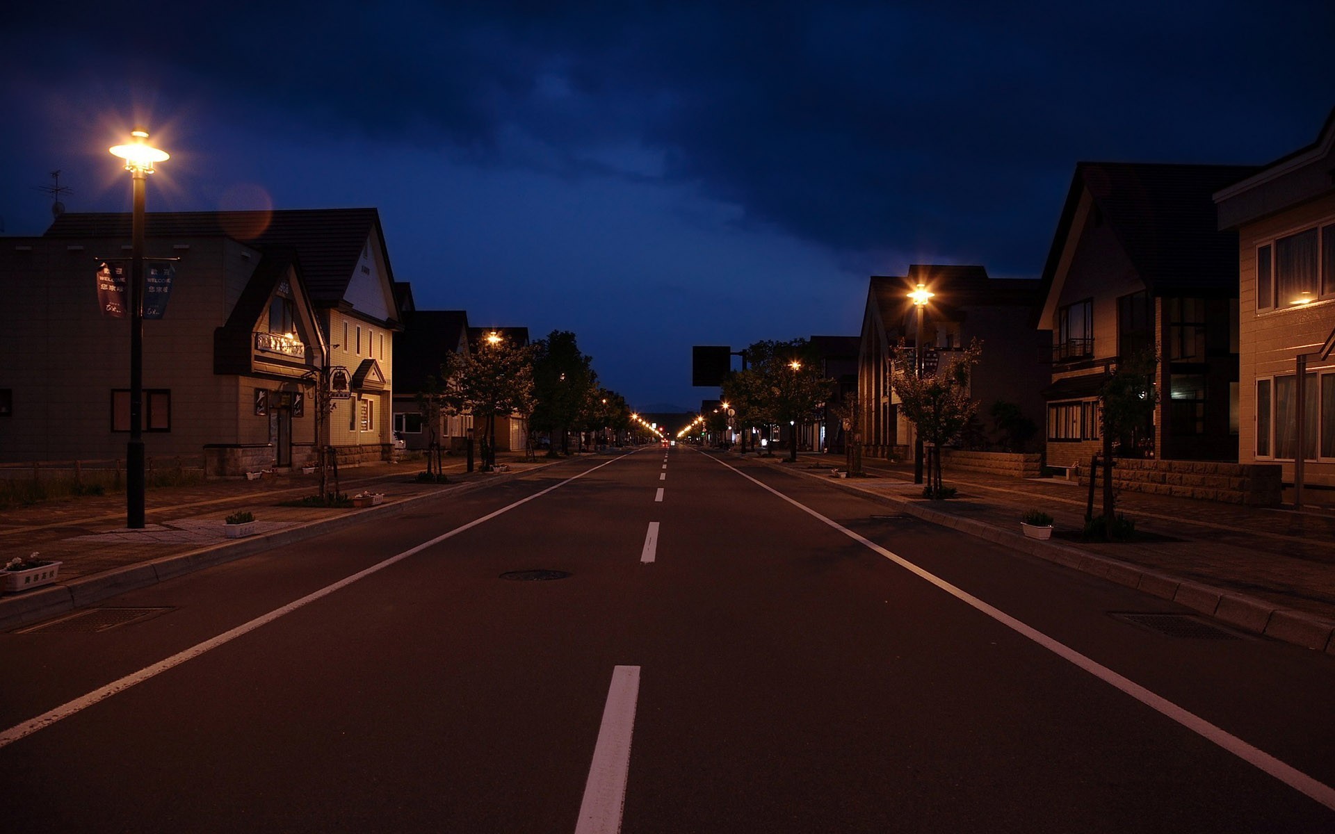 nacht straße laterne