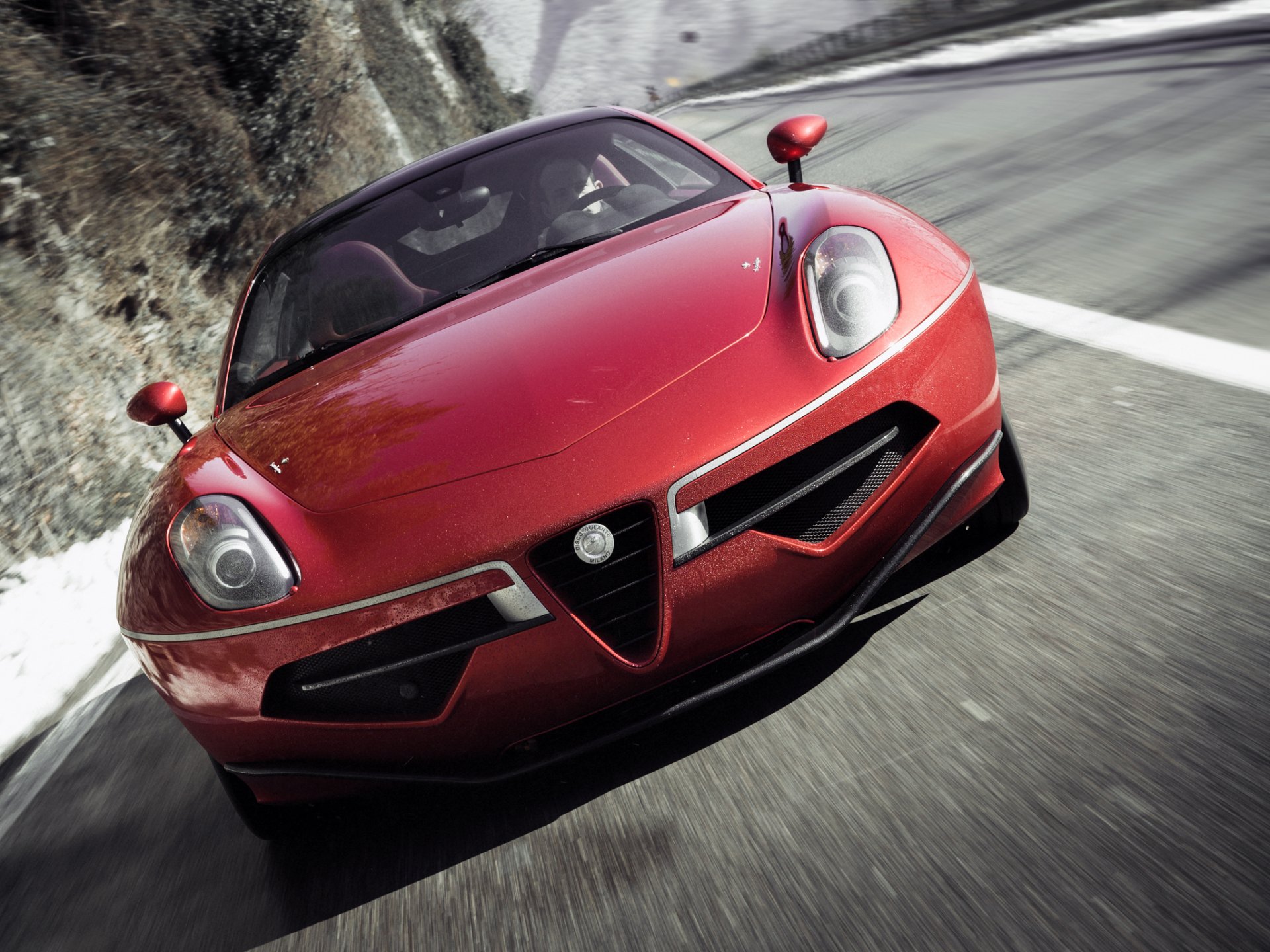 turismo alfa romeo disco volante auto anteriore fari